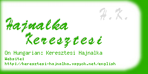 hajnalka keresztesi business card